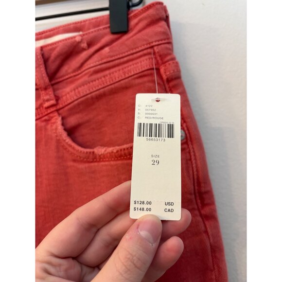 NEW Anthropologie Pilcro Slim Straight High-Rise Distressed Stretch Denim Jeans - Picture 8 of 14